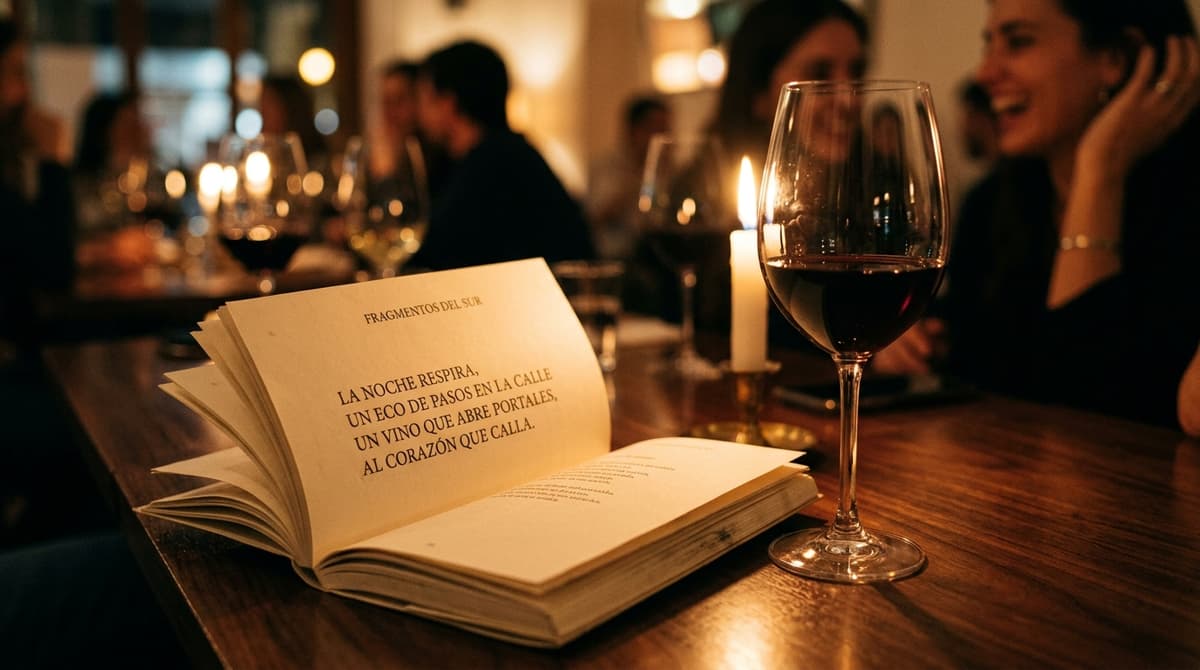 Vino Malbec argentino y poesía contemporánea